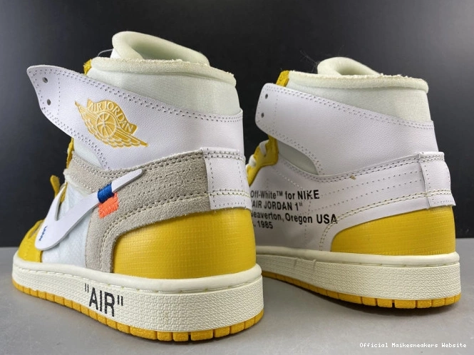 Official Maikesneakers Yellow-Cone Powder Jordan NRG Dark AQ0818-149 Air White Off-White x 1 0708